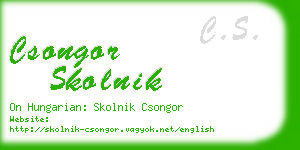 csongor skolnik business card